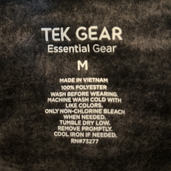 Tek Gear Quarter-zip pullover sweatshirt, size medium, gray - Picture 6 of 7